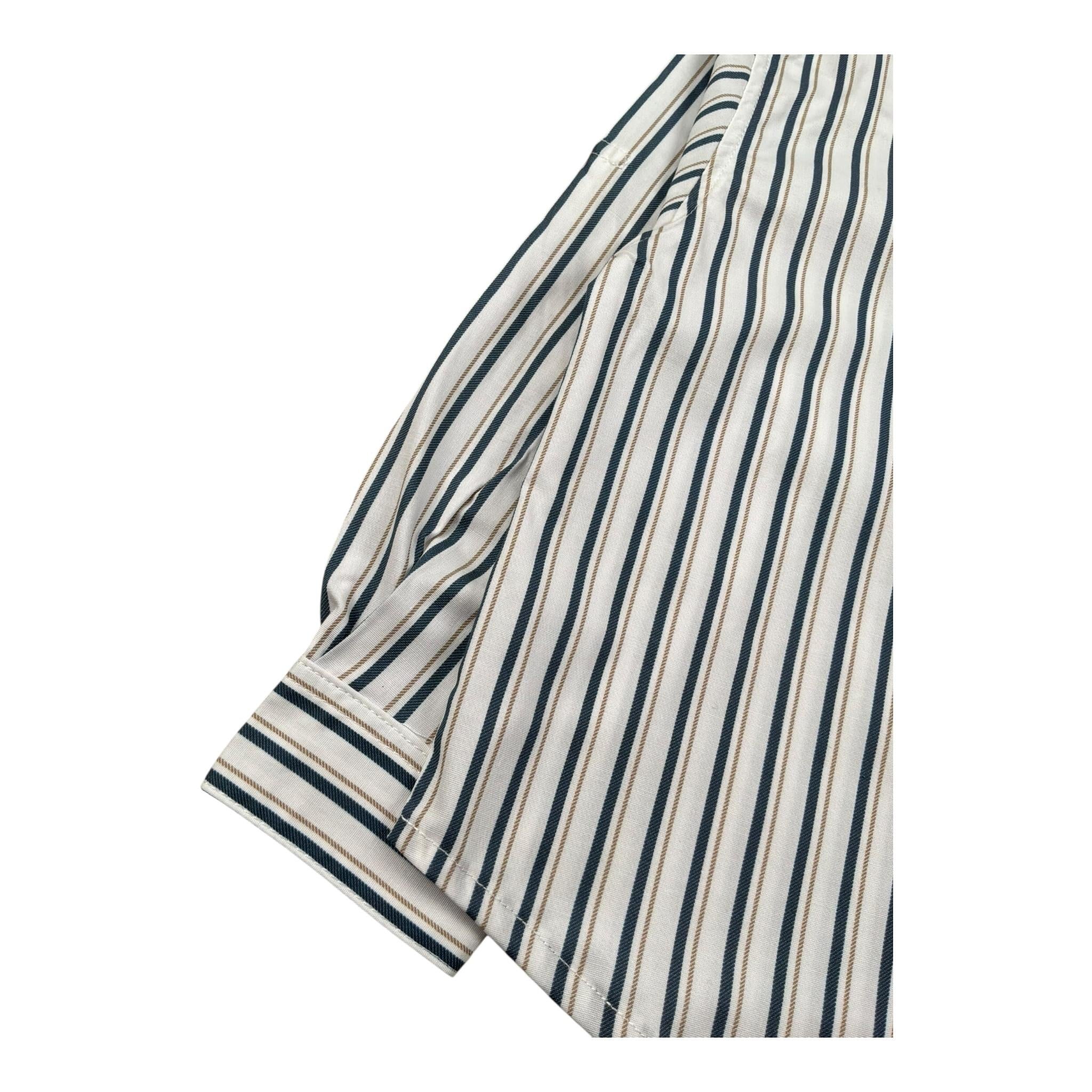 Pure Firenze Camicia Manica Lunga Fantasia A Righe per Neonato PC03177 BIANCO PURE FIRENZE 