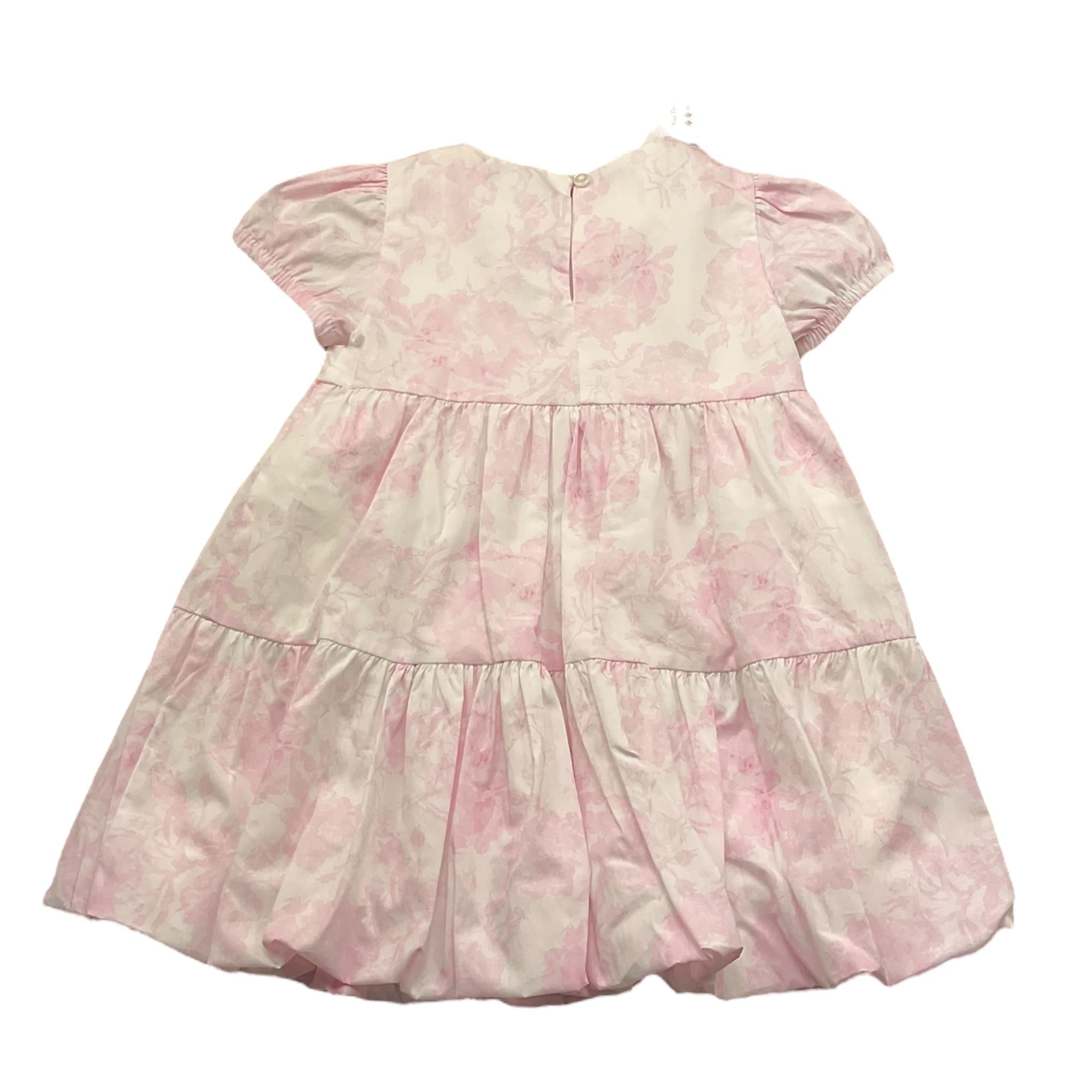 M+E' Abito Tinta Unita con Fantasia Fiori per Neonata UE1775 BIANCO M+E' 