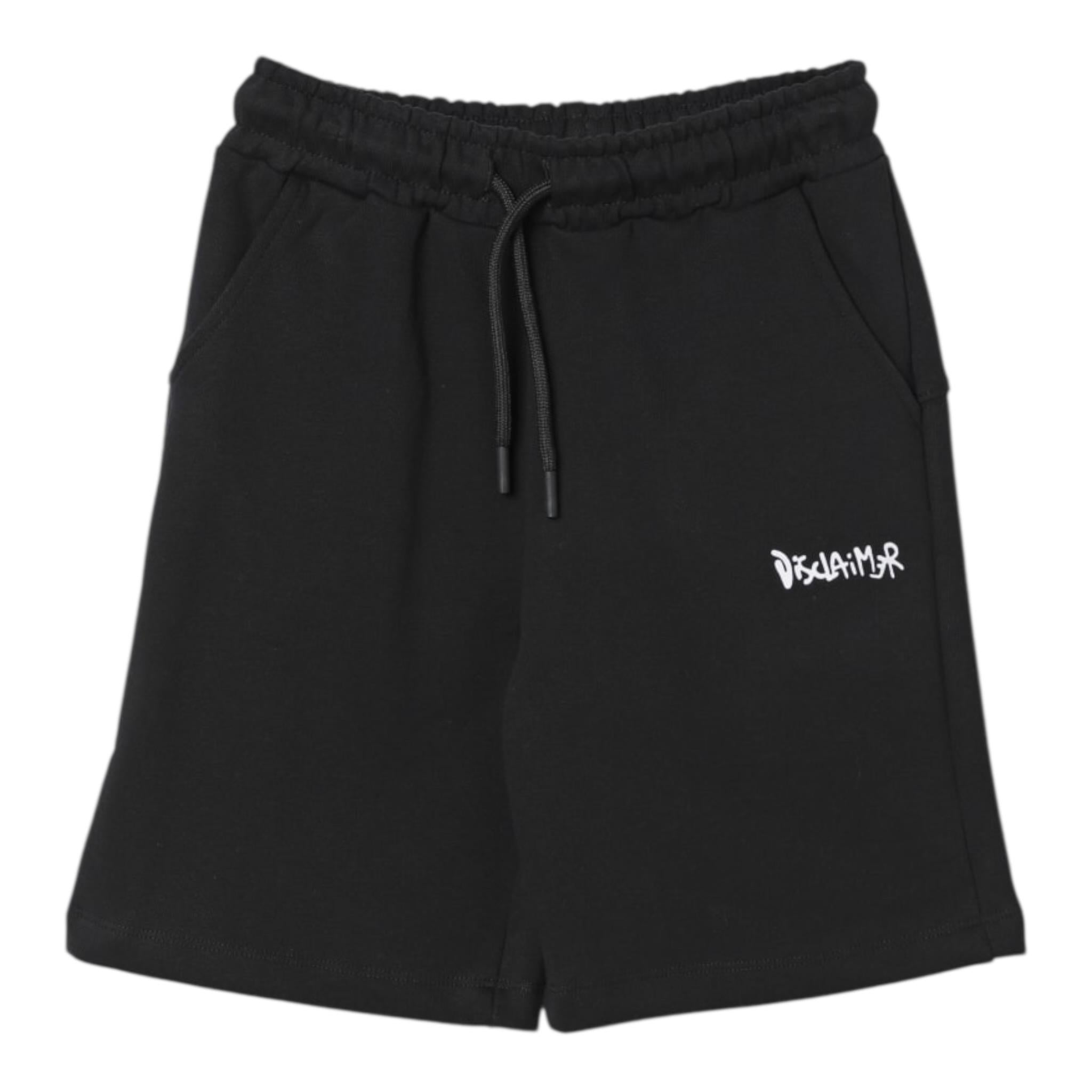 Disclaimer Bermuda In Tuta Tinta Unita con Logo per Bambino 25EDK58405X NERO DISCLAIMER 