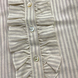 ZHOE & TOBIAH camicia tinta unita con fantasia a righe Bianco per Bambina CWS3 BIANCO ZHOE & TOBIAH 