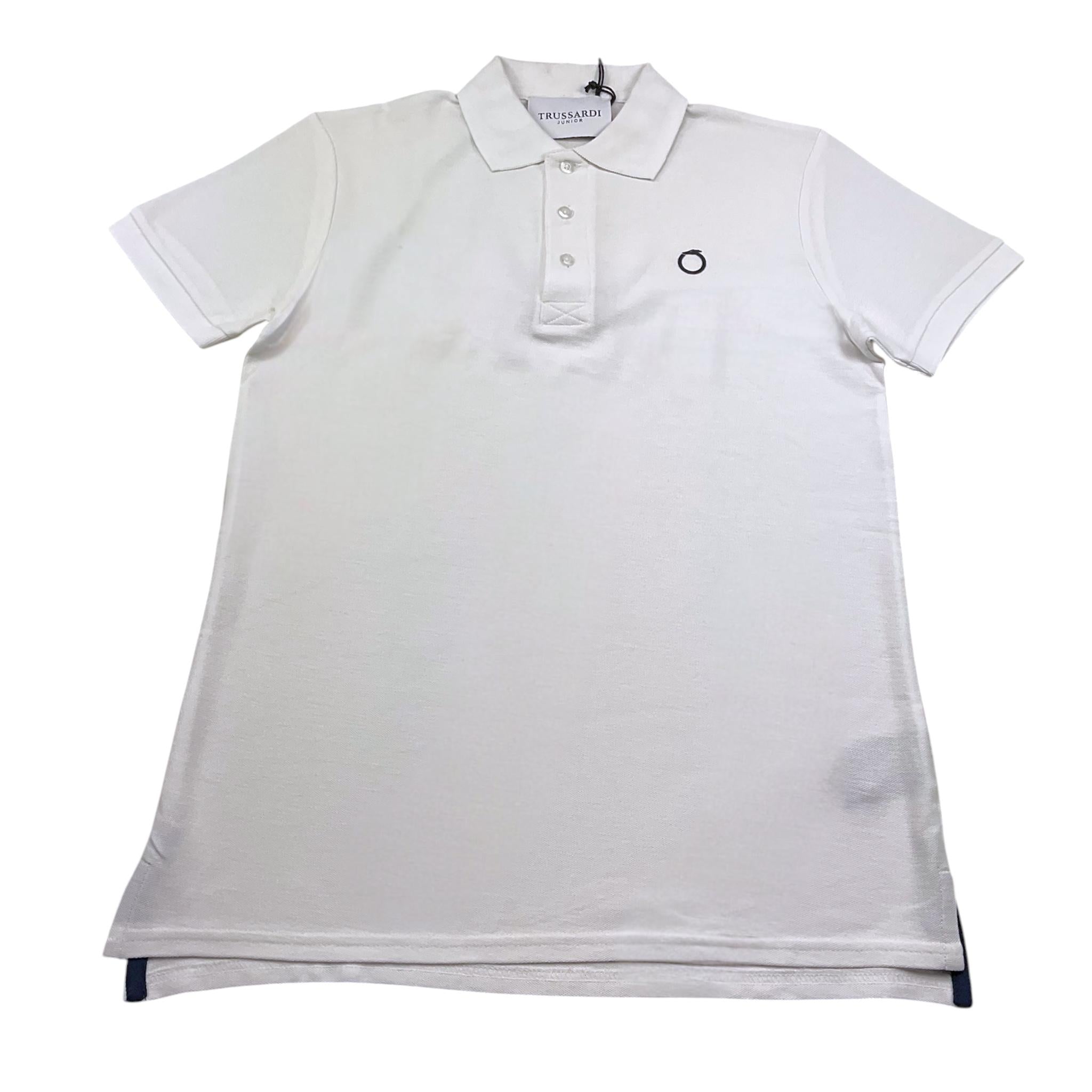 Trussardi Polo Mezza Manica Tinta Unita per Bambino TBP23019PO BIANCO TRUSSARDI 