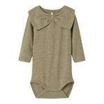 NAME.IT body manica lunga tinta unita con colletto Oro per Neonata 13236104 ORO NAME.IT 