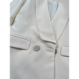 Fun & Fun Giacca Tinta Unita Doppiopetto per Bambina FCJJK01126 CREMA FUN & FUN 