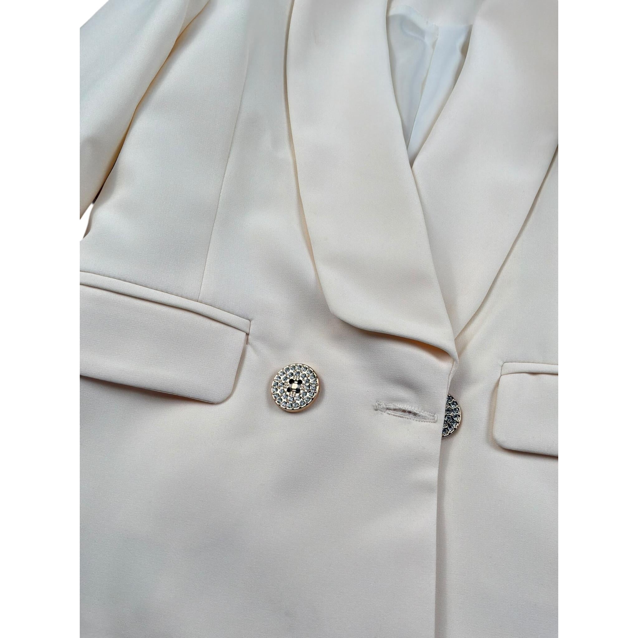 Fun & Fun Giacca Tinta Unita Doppiopetto per Bambina FCJJK01126 CREMA FUN & FUN 