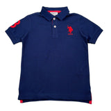 U.S. Polo Assn Polo Mezza Manica Tinta Unita con Logo per Bambino US41597 BLU U.S. POLO ASSN 