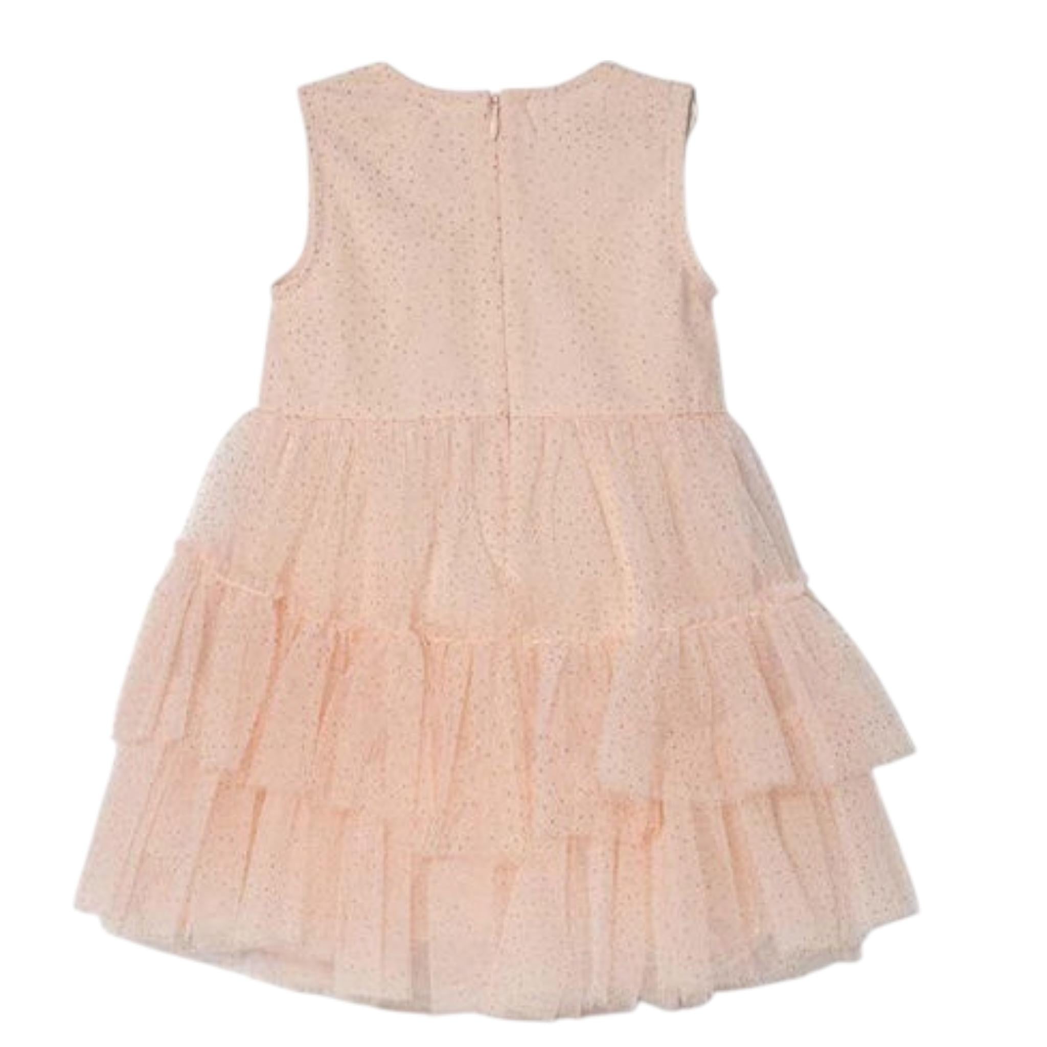 Guess Abito Giromanica Tinta Unita con Tulle per Neonata A4RK03KC3F0 ROSA GUESS 