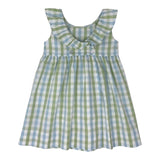 Zhoe &amp; Tobiah White Ruffle Striped Sleeveless Dress For Girls