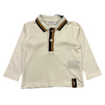 TRUSSARDI polo manica lunga tinta unita Bianco per Neonato TIA25072 BIANCO TRUSSARDI 
