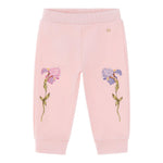 ROBERTO CAVALLI pantalone tuta tinta unita con stampa in contrasto Rosa per Neonata TJT203 ROSA ROBERTO CAVALLI 