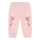 ROBERTO CAVALLI pantalone tuta tinta unita con stampa in contrasto Rosa per Neonata TJT203 ROSA ROBERTO CAVALLI 