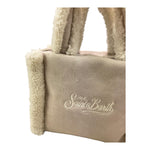 SAINT BARTH borsa tinta unita con logo Beige per Neonata VANITY BEIGE SAINT BARTH 