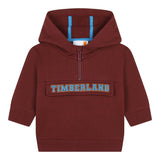 TIMBERLAND felpa chiusa con cappuccio tinta unita con logo Bordeaux per Neonato T60260N BORDEAUX TIMBERLAND 