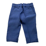 Emanuel Pris Solid Color Pants With Elastic Waist Blue For Boys