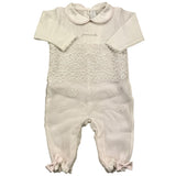 Minu' Long Sleeve Plain Thread Romper With White Tulle For Newborns
