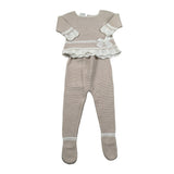 Paz Rodriguez Completo 2 Pezzi Maglia-Ghettina Tinta Unita per Neonata 00342369 BIEGE PAZ RODRIGUEZ 