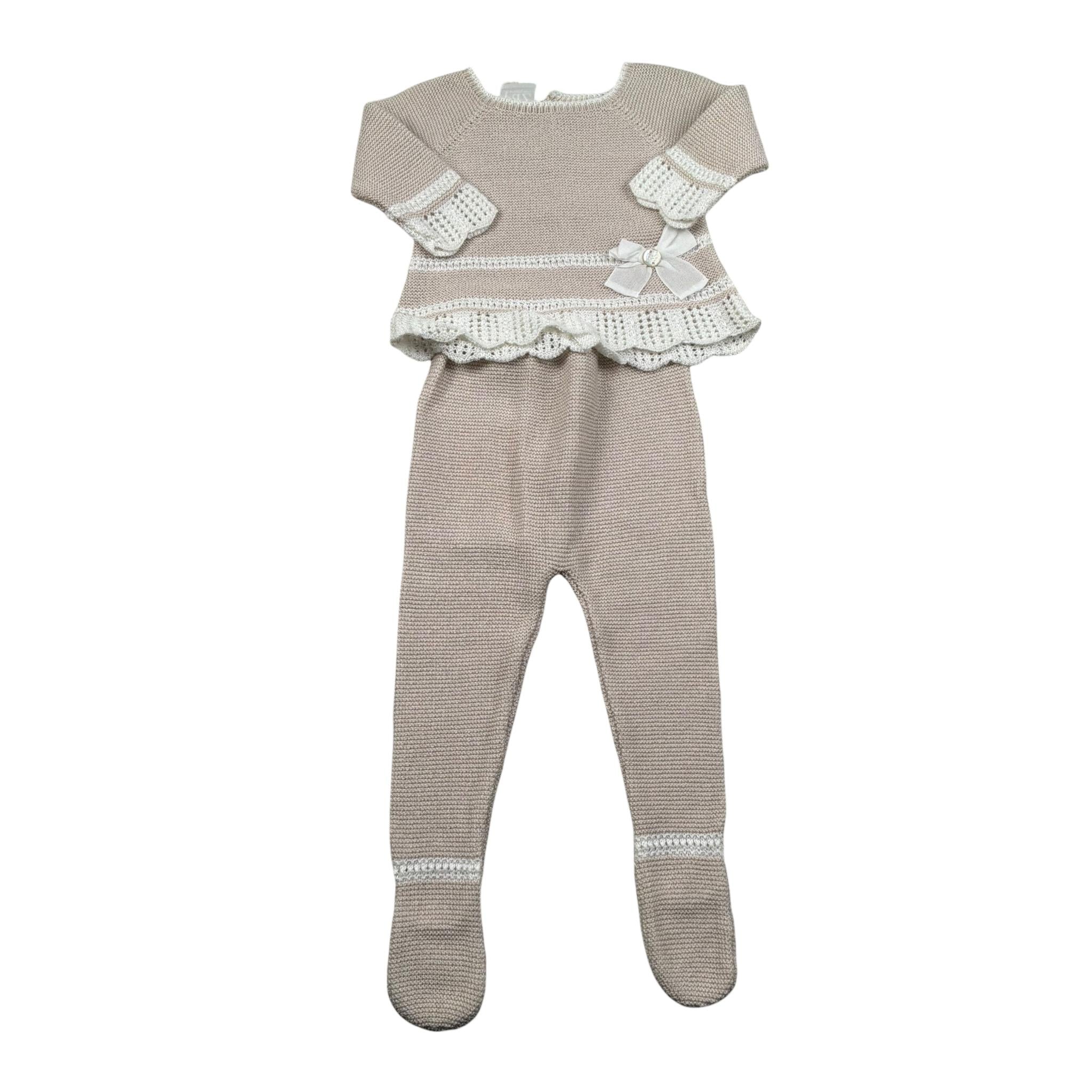 Paz Rodriguez Completo 2 Pezzi Maglia-Ghettina Tinta Unita per Neonata 00342369 BIEGE PAZ RODRIGUEZ 