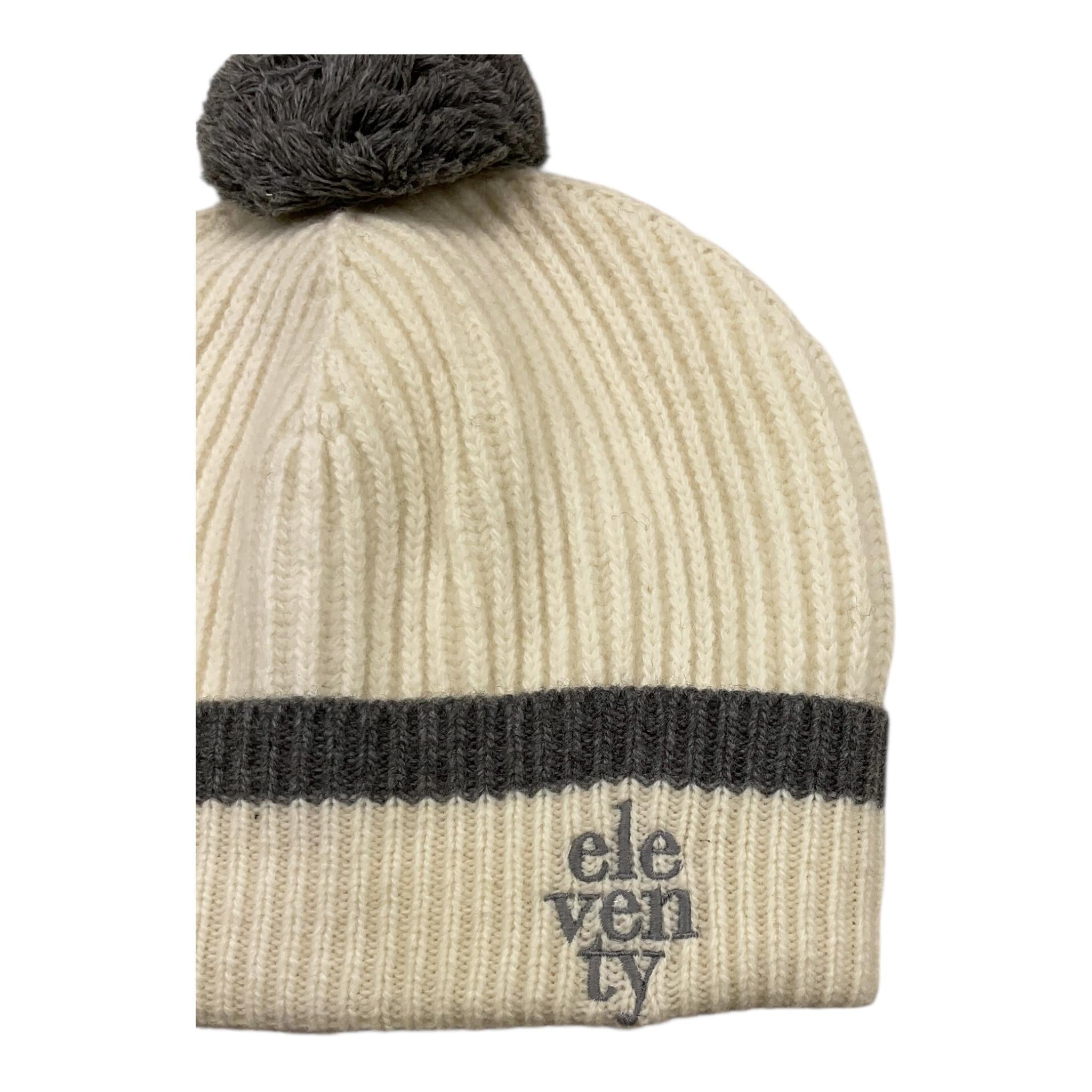 ELEVENTY cappello tinta unita con pon pon Panna per Bambino 4R0P17 PANNA ELEVENTY 