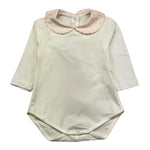 LE BEBE' body manica lunga tinta unita con colletto in contrasto Panna per Neonata LBG5436 PANNA LE BEBE' 