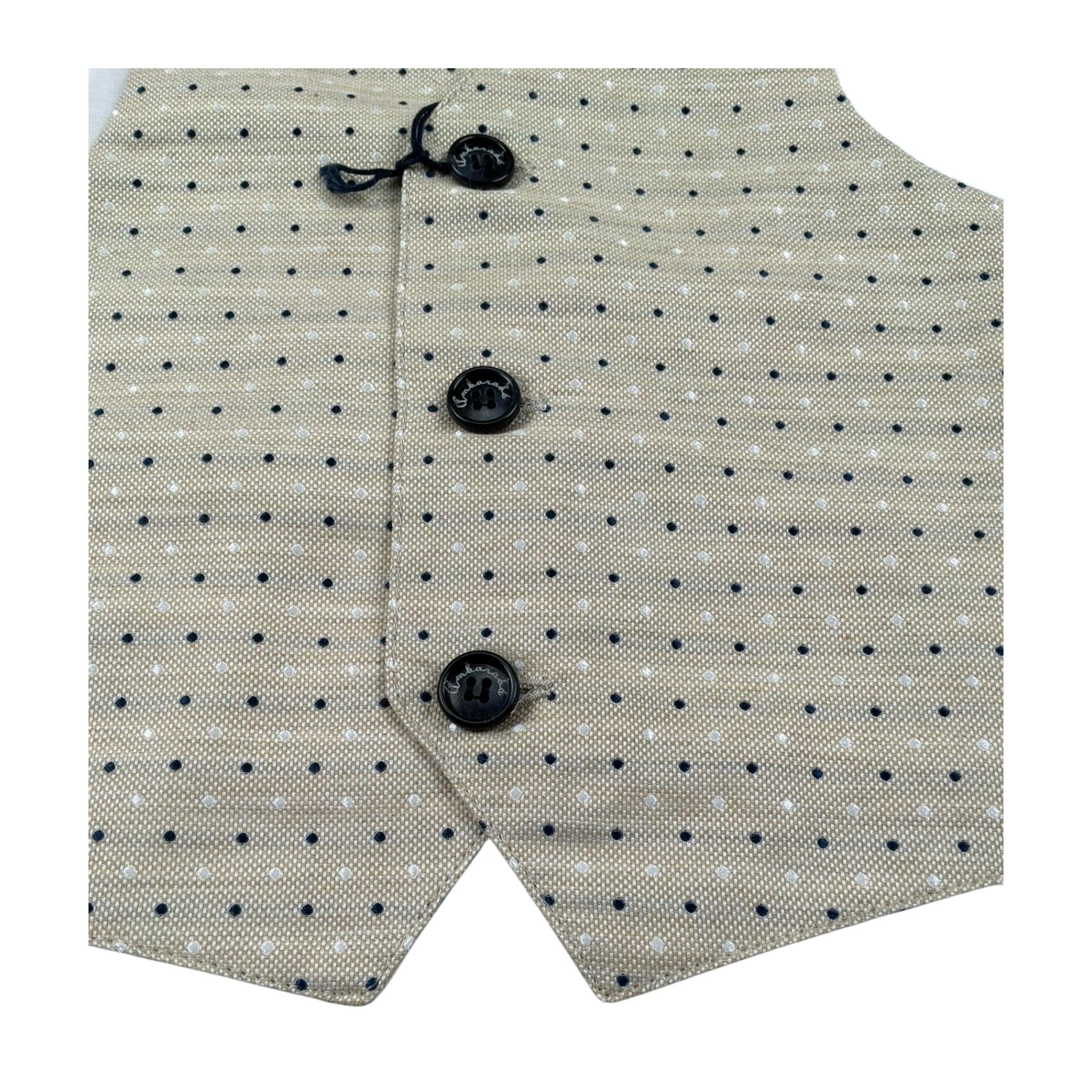 Ambaraba Gilet Tinta Unita Fantasia Pois per Neonato FM33181 BEIGE AMBARABA 