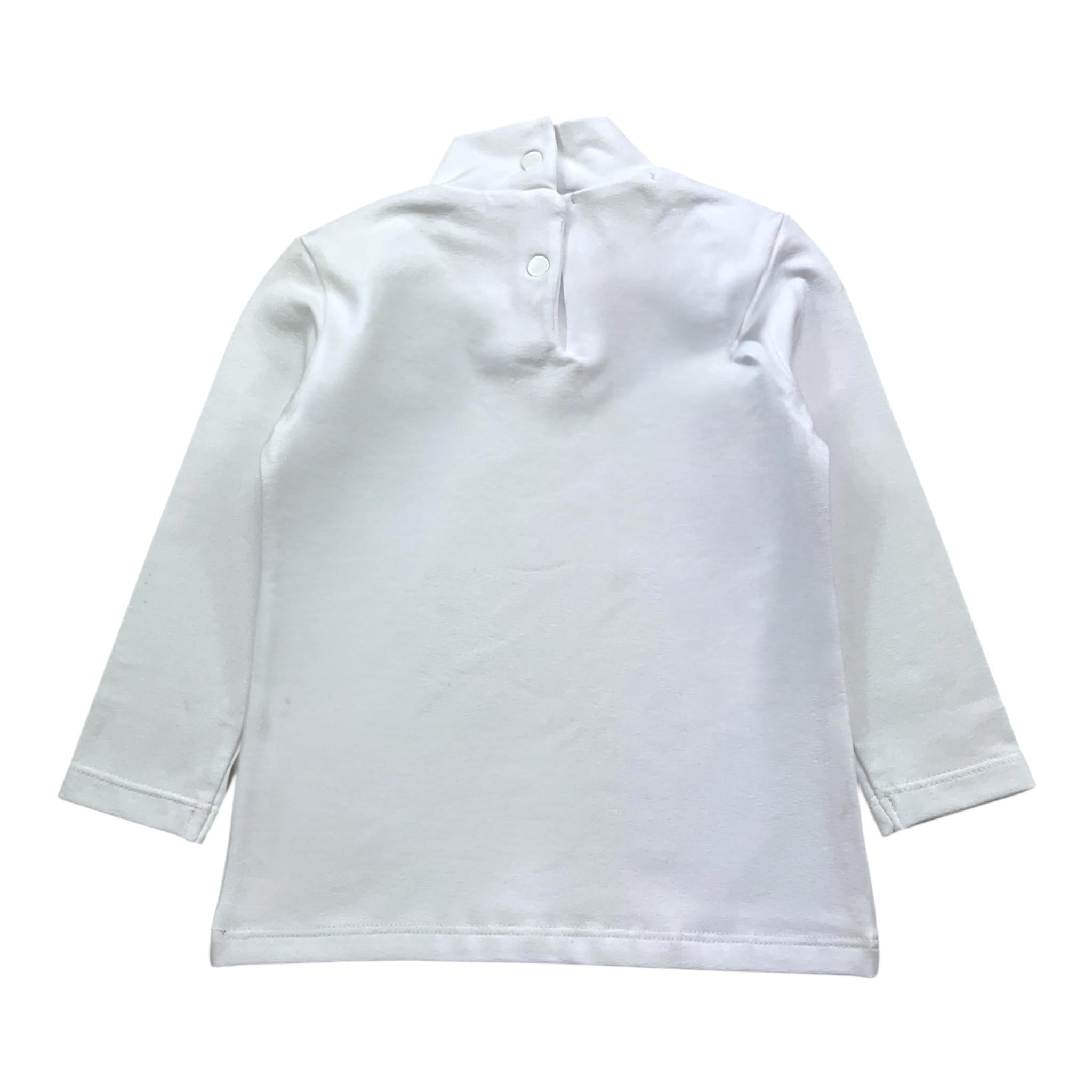 PINKO maglia mezzo collo tinta unita con stampa Bianco per Bambina F4PIBGTN188 BIANCO PINKO 