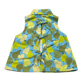 Mimisol Solid Color Sleeveless Shirt With Pear Pattern Green For Girls