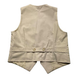 Paolo Pecora Solid Color Vest With Beige Buttons For Boys