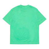 Diesel Crew Neck T-Shirt Solid Color With Contrast Print Green For Boys