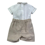 Le Bebe Completo 2 Pezzi Camicia-Bermuda per Neonato LBB5326 BIANCO/BEIGE LE BEBE 