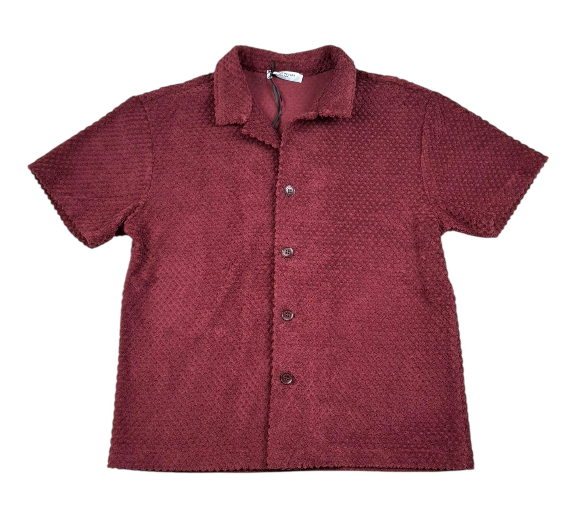 Paolo Pecora Camicia In Maglia Mezza Manica Tinta Unita per Bambino PP4338 ROSSO PAOLO PECORA 