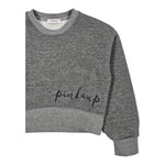 PINKO felpa girocollo tinta unita con stampa Grigio per Bambina F4PIJGSW161 GRIGIO PINKO 