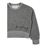 PINKO felpa girocollo tinta unita con stampa Grigio per Bambina F4PIJGSW161 GRIGIO PINKO 