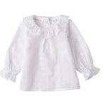 Mini Banda Camicia tinta unita con Colletto Bianco per Neonata 3B700X BIANCO MINI BANDA 