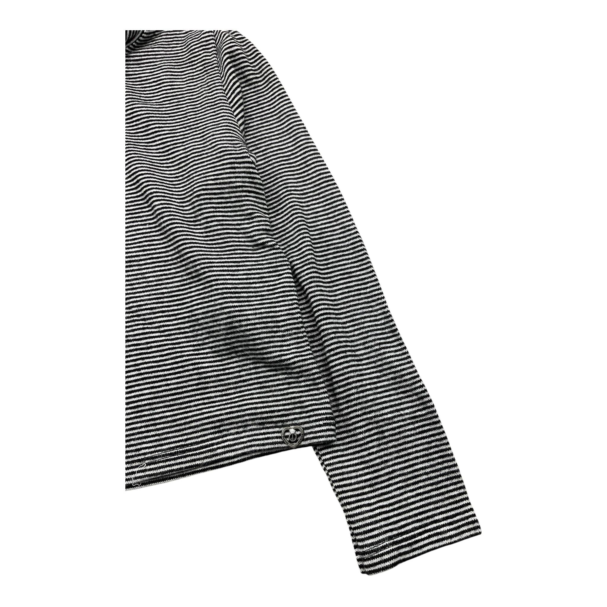 PLEASE shirt collo alto fantasia a righe Nero per Bambina LW00213G66 NERO PLEASE 