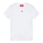 Diesel T-Shirt Girocollo Tinta Unita con Stampa per Bambino J02237X BIANCO DIESEL 