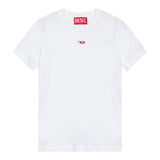 Diesel T-Shirt Girocollo Tinta Unita con Stampa per Bambino J02237X BIANCO DIESEL 