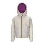 K-Way Giubbino Reversibile con Zip E Cappuccio per Bambina K61313W VIOLA/GRIGIO K-WAY 