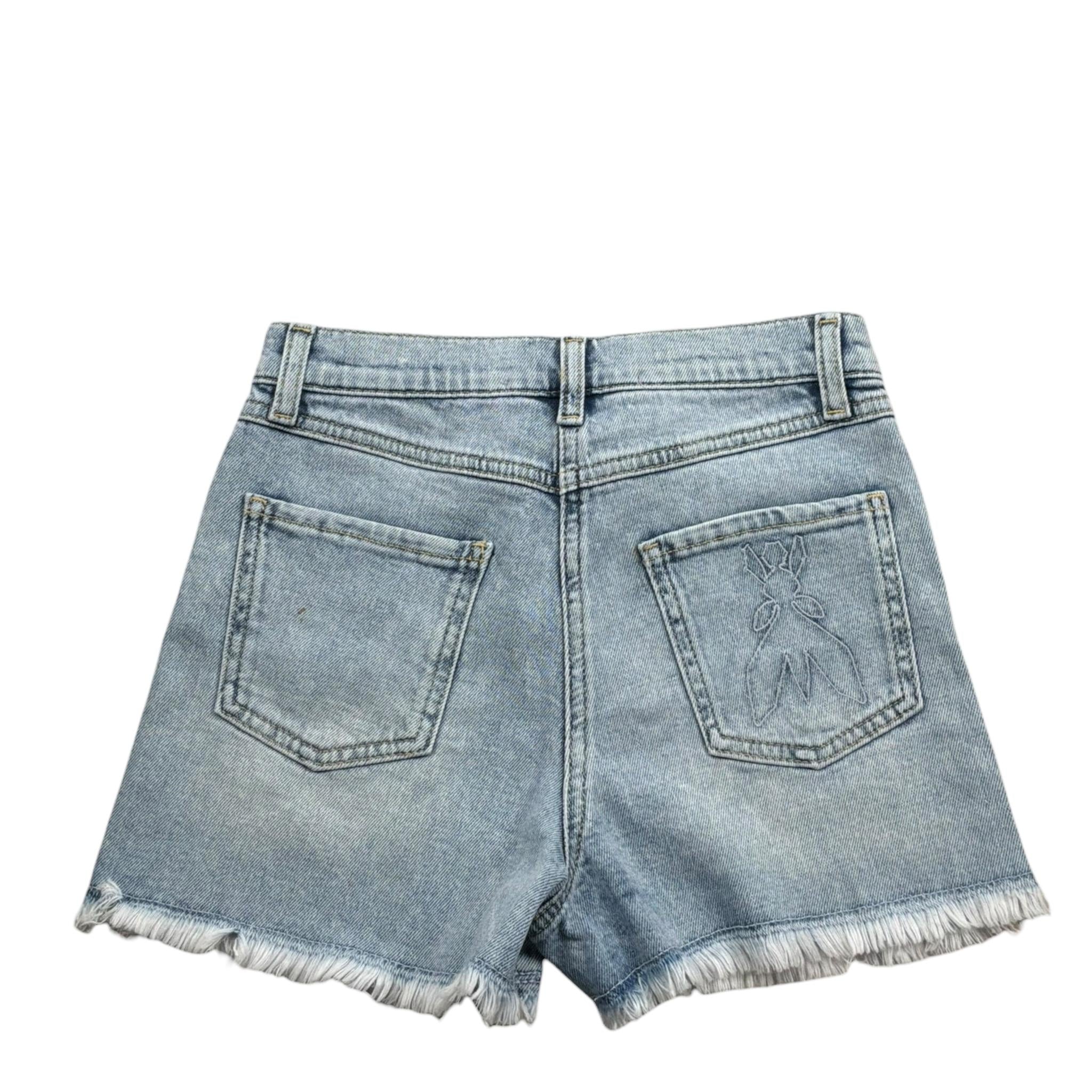 Patrizia Pepe Short In Denim Tinta Unita con Logo per Bambina 7P0377 AZZURRO PATRIZIA PEPE 