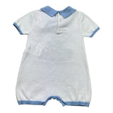 Le Bebe Pagliaccetto Mezza Manica Tinta Unita con Ricami per Neonato LBB5320 BIANCO LE BEBE 