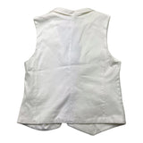 Emanuel Pris Solid Color Vest With Buttons White For Boys