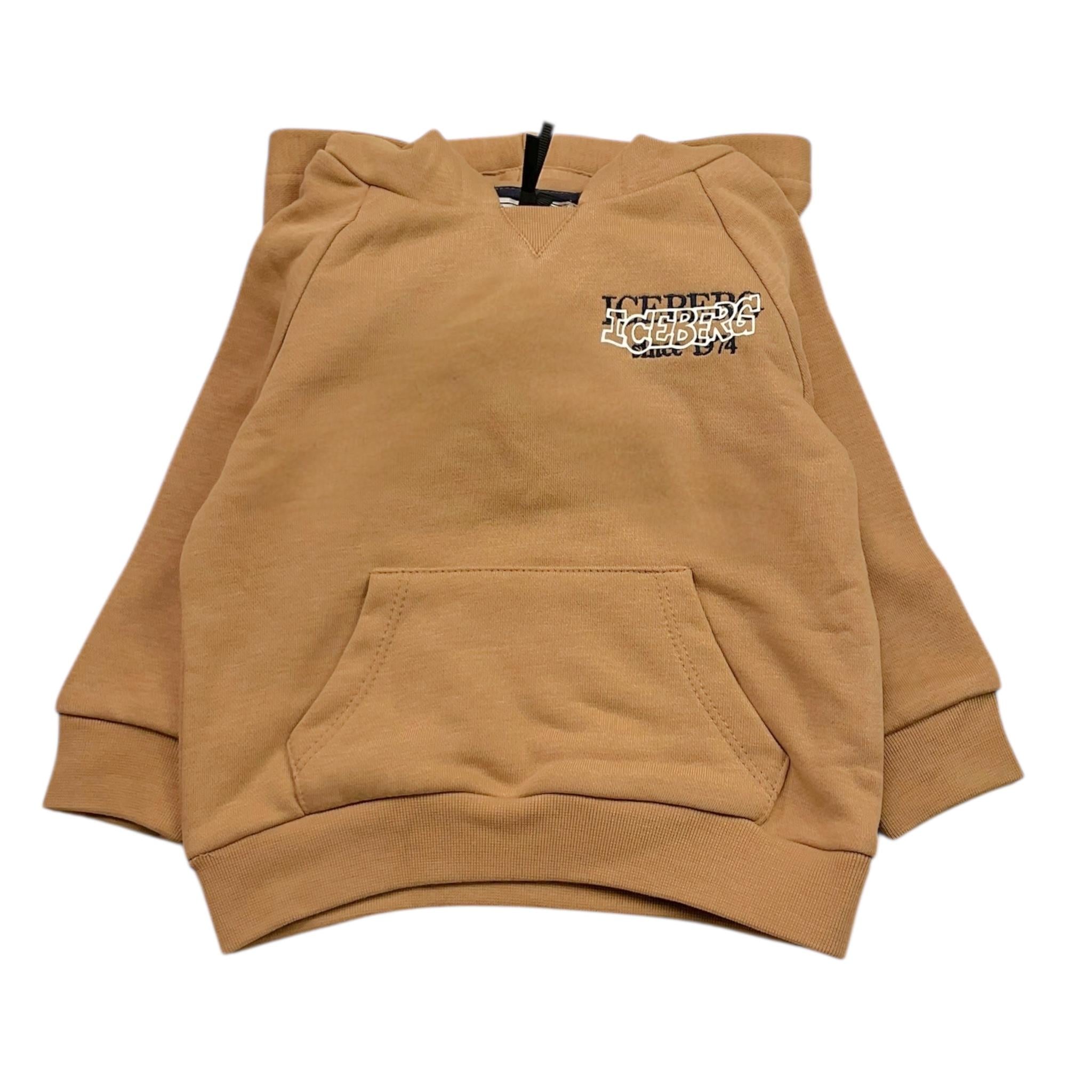 ICEBERG felpa tinta unita con cappuccio Biscotto per Neonato MFICE5325B BISCOTTO ICEBERG 