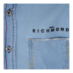 John Richmond Camicia In Denim Mezza Manica con Bottoni per Bambino RBP25158CE AZZURRO JOHN RICHMOND 