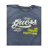 Guess Shirt Girocollo Tinta Unita con Logo per Neonato N5RI17K8HM4 PETROLIO GUESS 