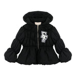ELISABETTA FRANCHI giubbino tinta unita con cappuccio e logo Nero per Neonata EGGB034 NERO ELISABETTA FRANCHI 