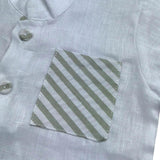 Manuel & Frank Camicia Mezza Manica con Taschino per Neonato MF3178I BIANCO MANUEL & FRANK 