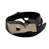 Daniele Alessandrini Solid Color Belt with Blue Logo for Kids