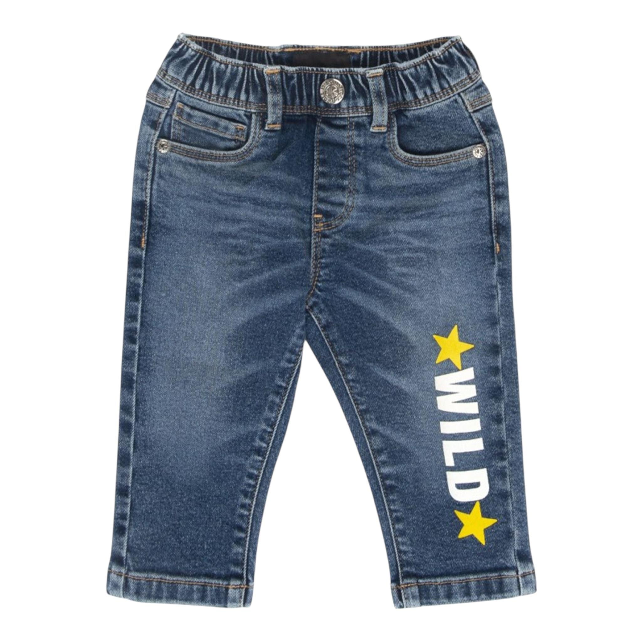 JOHN RICHMOND jeans tinta unita con stampa Azzurro per Neonato RIA24065JE AZZURRO JOHN RICHMOND 