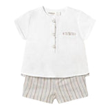 Mayoral Completo 2 Pezzi Camicia-Bermuda Bicolore per Neonato 1211 BIANCO/BEIGE MAYORAL 