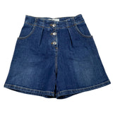 Etro Solid Blue Denim Shorts For Girls
