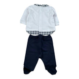 Lalalu' Completo 2 Pezzi Shirt-Ghettina per Neonato CJL3C BIANCO/BLU LALALU' 