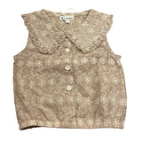 Lalalu' Camicia Tinta Unita con Fiori E Fantasia A Righe per Bambina CML70PB PANNA LALALU' 